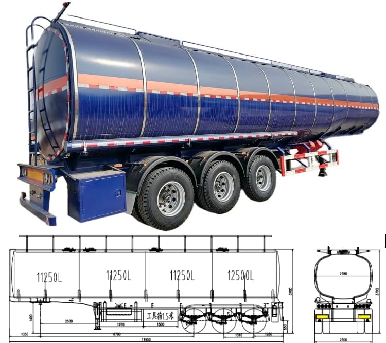 45000 Liters 3 Axle Fuel Tankers for Sale Prices in Mozambique