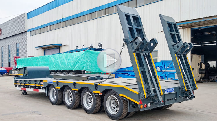 New 4 Axle 100 Ton Low Bed Trailer Price Manufacturers in Mozambique