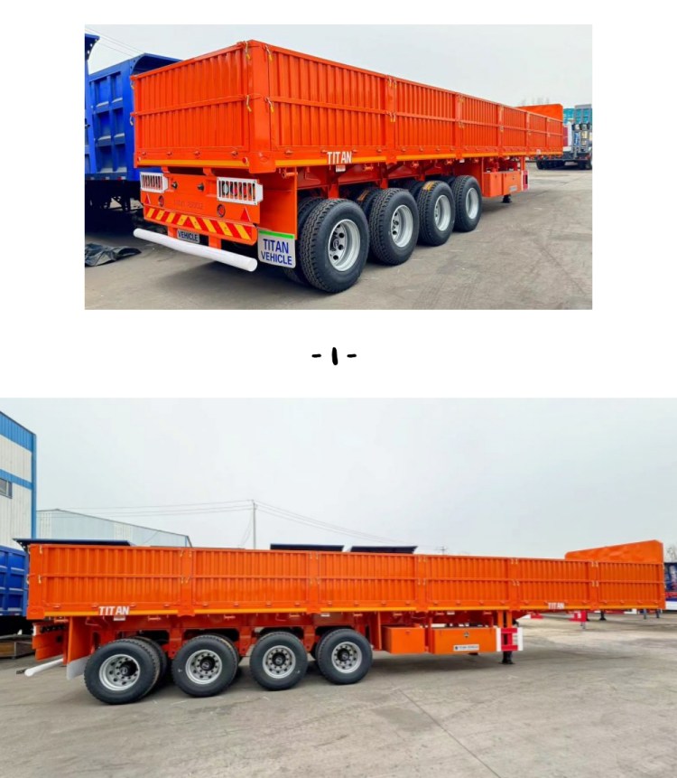 4 Axle 80 Tons Sideboard Trailer in Mozambique